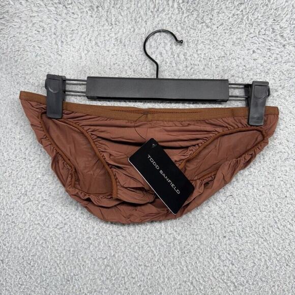 Todd Sanfield Brief Mens Medium Brown Defiant Micro Underwear Minimal DE4553 NEW - Picture 1 of 8